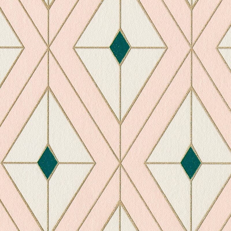 Papier peint intissé NAYADA BY E. RIVASSOUX coloris rose poudré