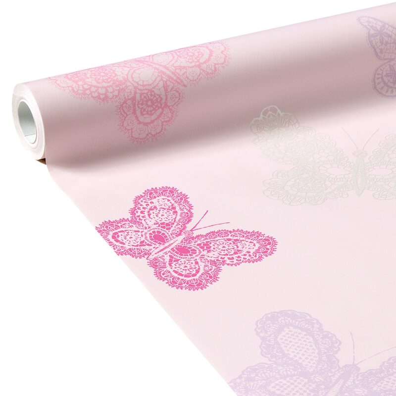 Papier peint intissé ELIZE coloris rose guimauve