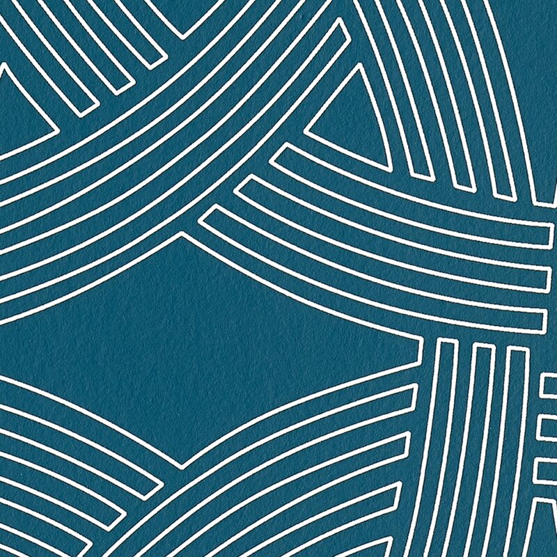 Papier peint intissé SILVERSTONE coloris bleu pétrole