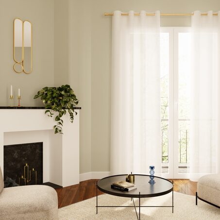 Voilage VOILE CHIC coloris blanc 145 x 240 cm