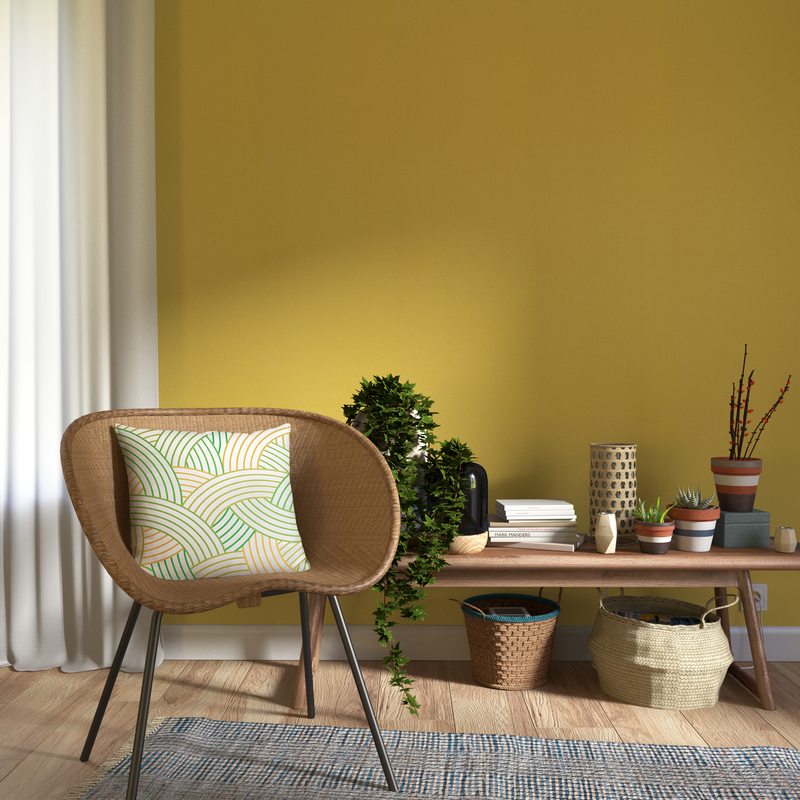 Coussin BOMGI coloris vert 45 x 45 cm