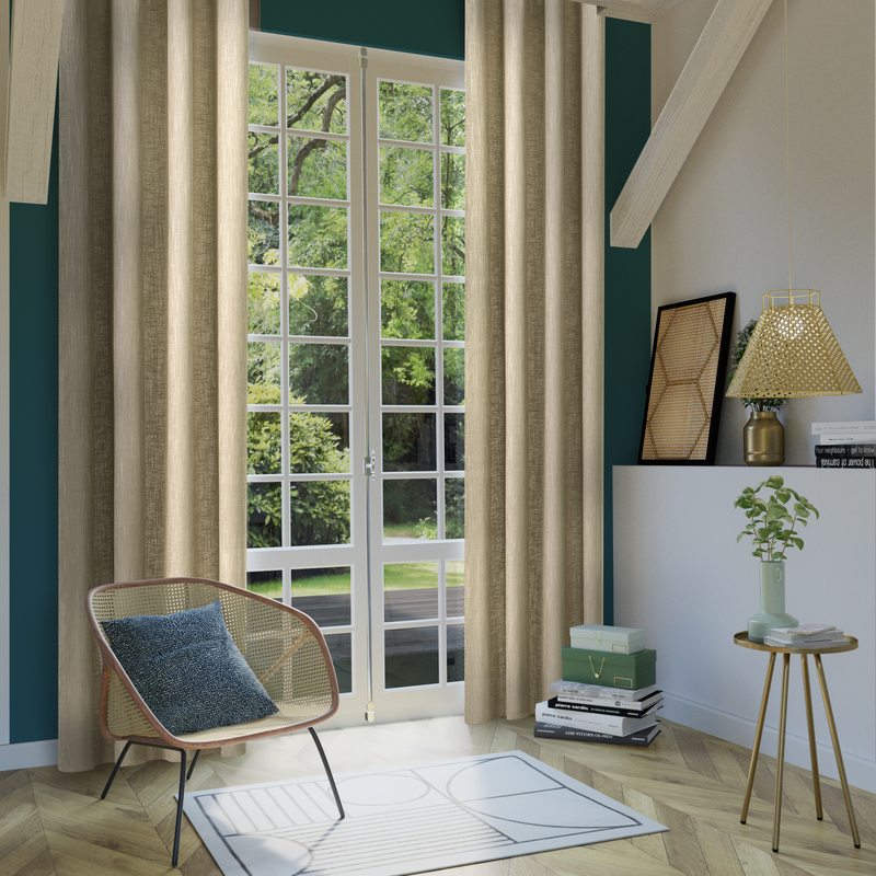 Rideau BARBOUR coloris beige 145 x 240 cm