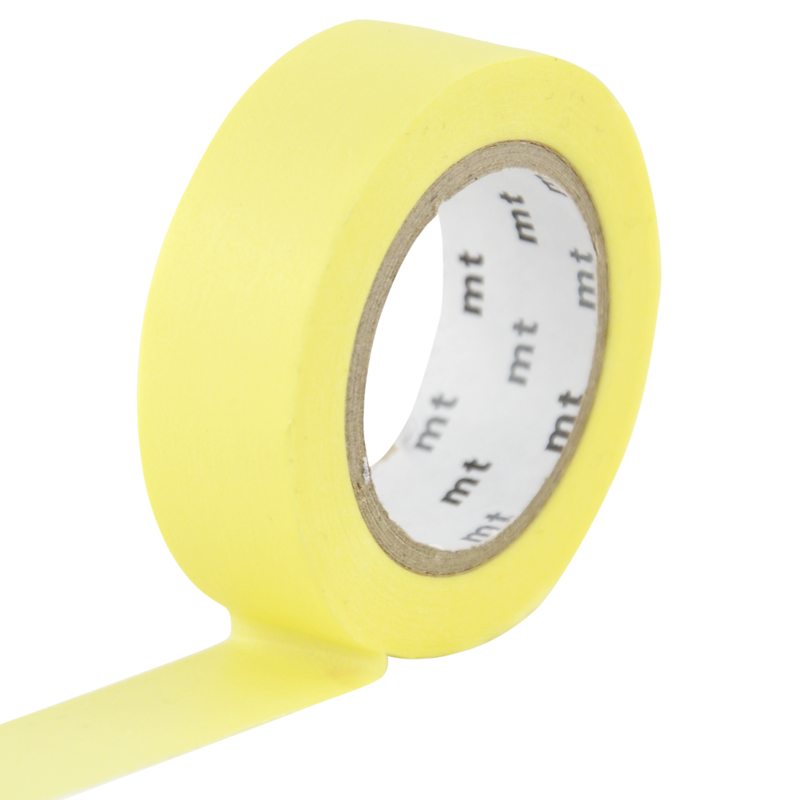 Masking tape UNI PASTEL JAUNE coloris jaune