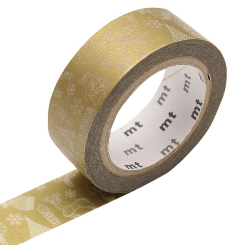 Masking tape GOLD CHRISTMAS coloris or