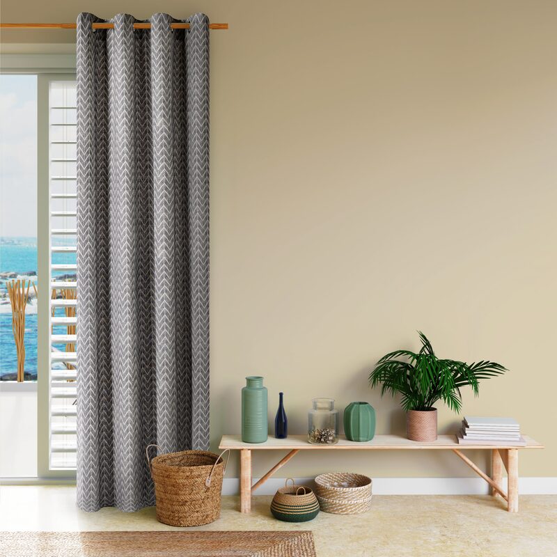 Rideau SAKURA coloris gris 140 x 240 cm