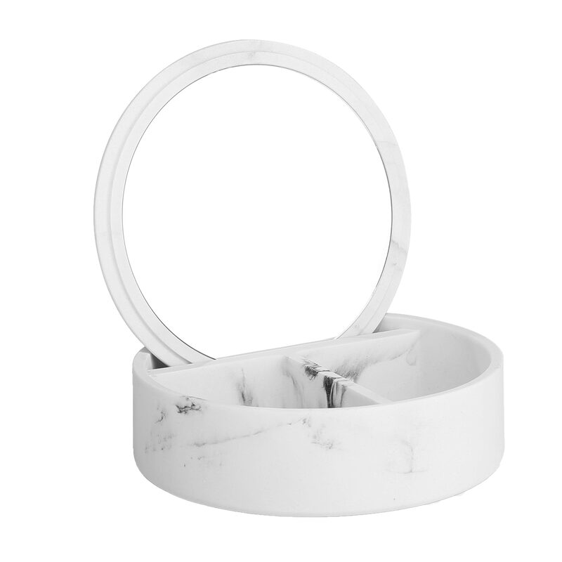 Porte-bijoux LYDINE coloris marbre blanc