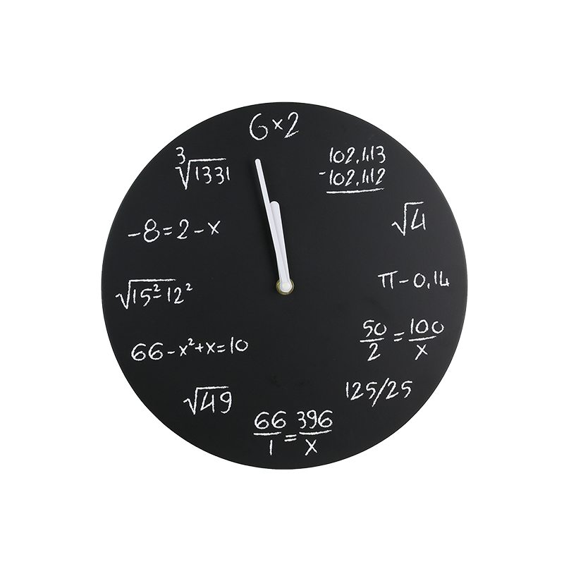 Horloge EQUATIONS coloris noir et blanc