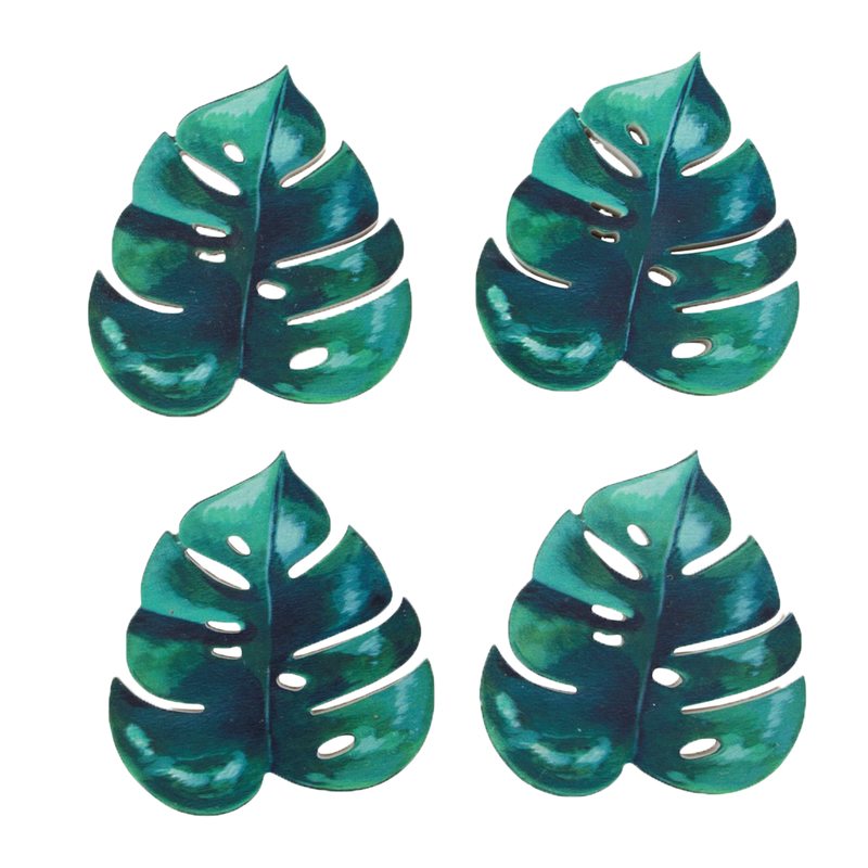 Sous-verre BOTANY coloris vert tropical