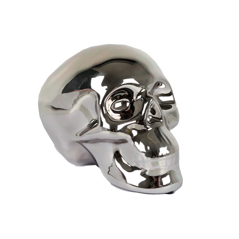 Tirelire MONEY SKULL coloris argent