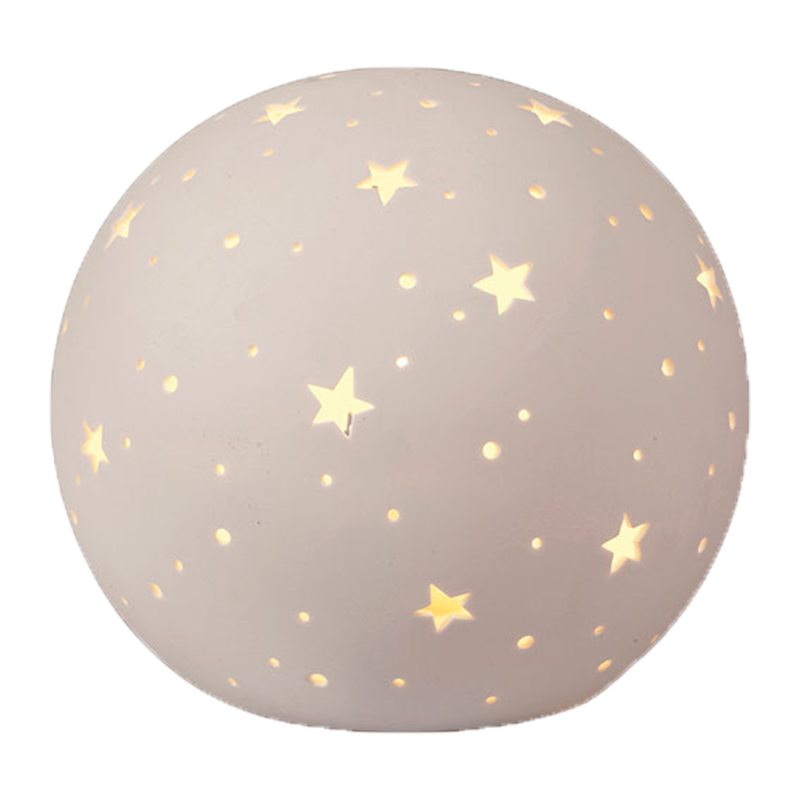 Lampe de chevet SPHÈRE coloris blanc 14 x 16 cm