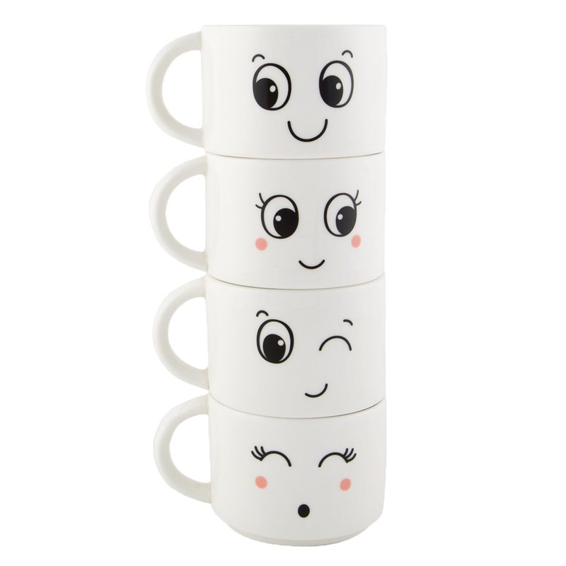 Mug FUN FACES coloris blanc