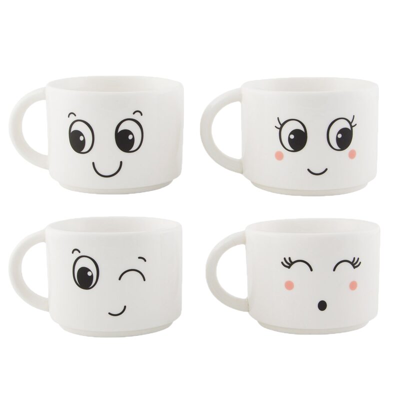 Mug FUN FACES coloris blanc