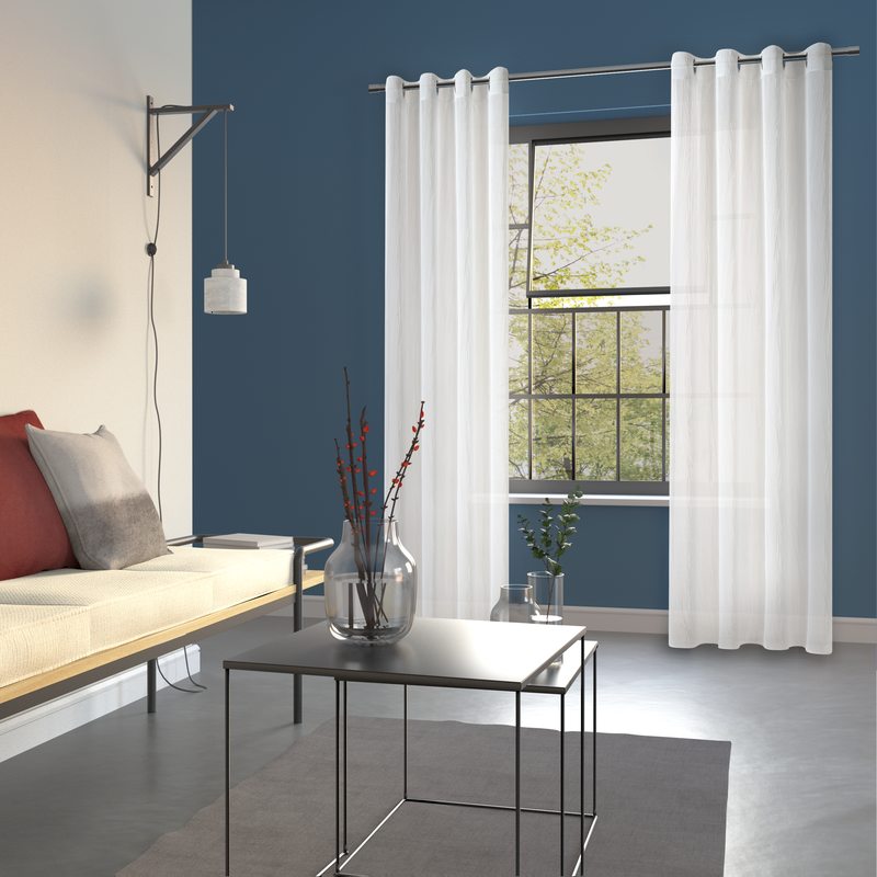 Voilage ONDINE coloris blanc 140 x 240 cm