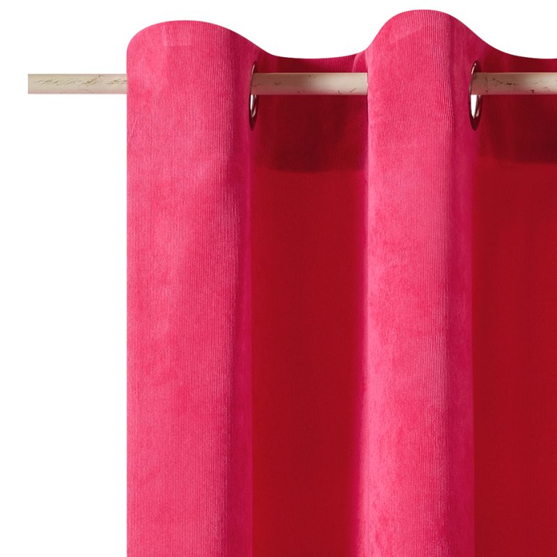 Rideau QUINCY coloris rouge coquelicot 135 x 240 cm