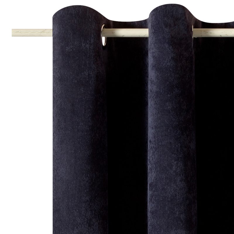 Rideau QUINCY coloris bleu nuit 135 x 240 cm