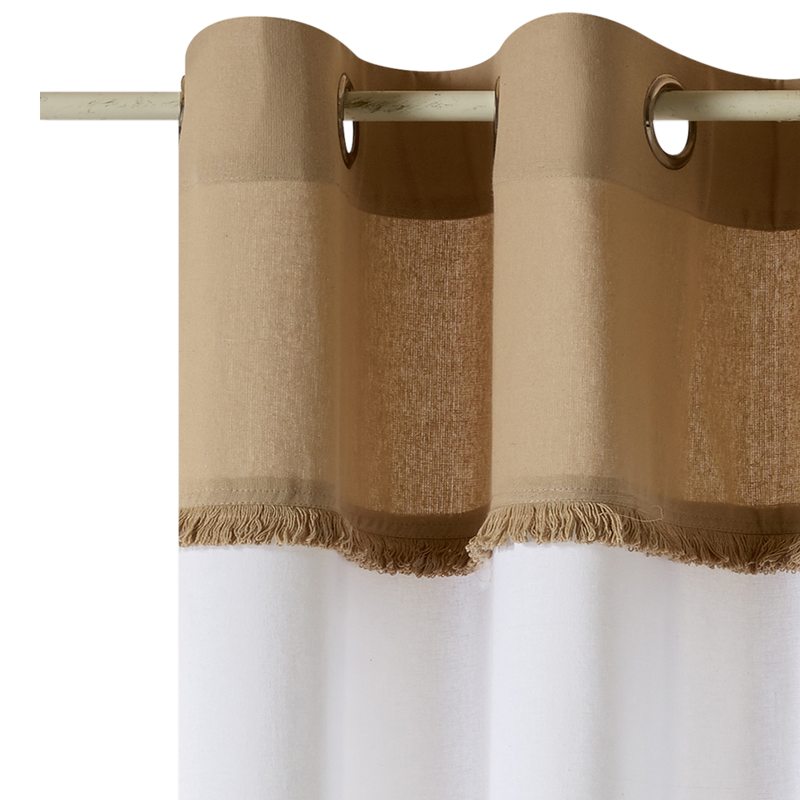 Rideau BOHEME coloris blanc 140 x 260 cm