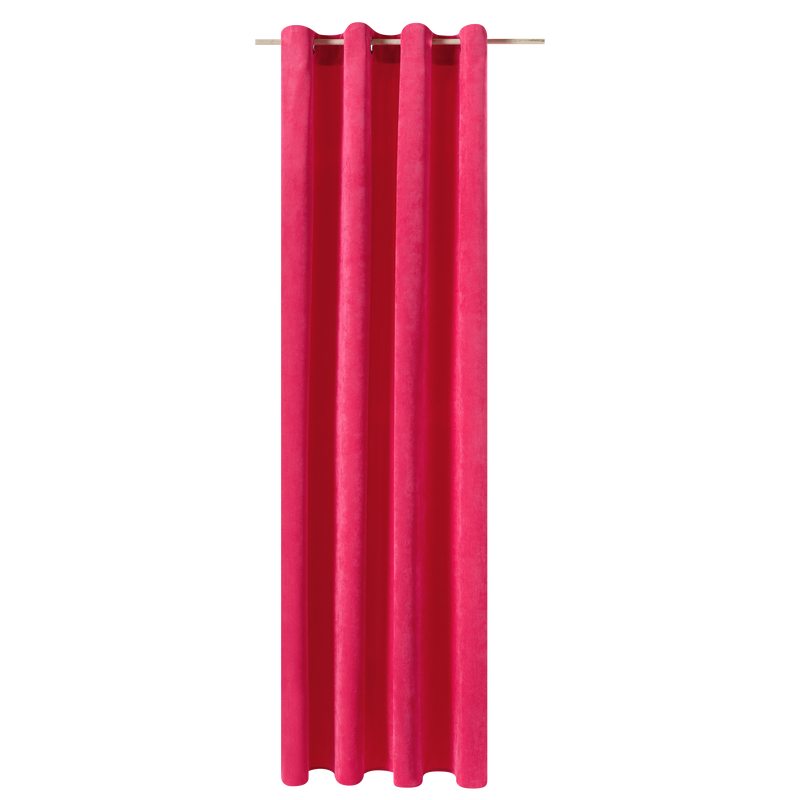 Rideau QUINCY coloris rouge coquelicot 135 x 240 cm