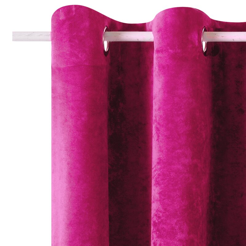 Rideau QUINCY coloris rose fuchsia 135 x 240 cm