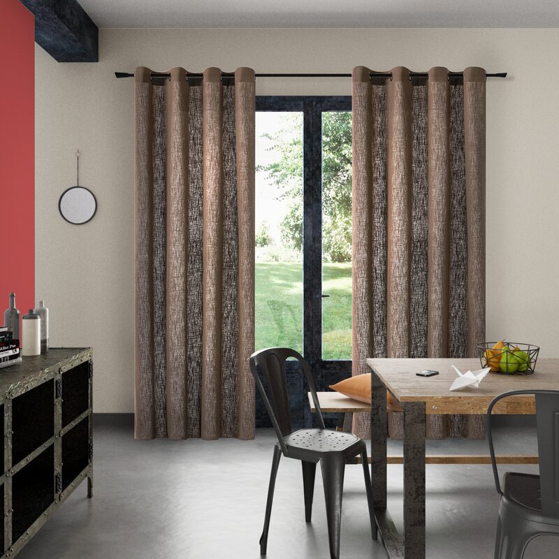 Rideau LINO coloris taupe 135 x 260 cm