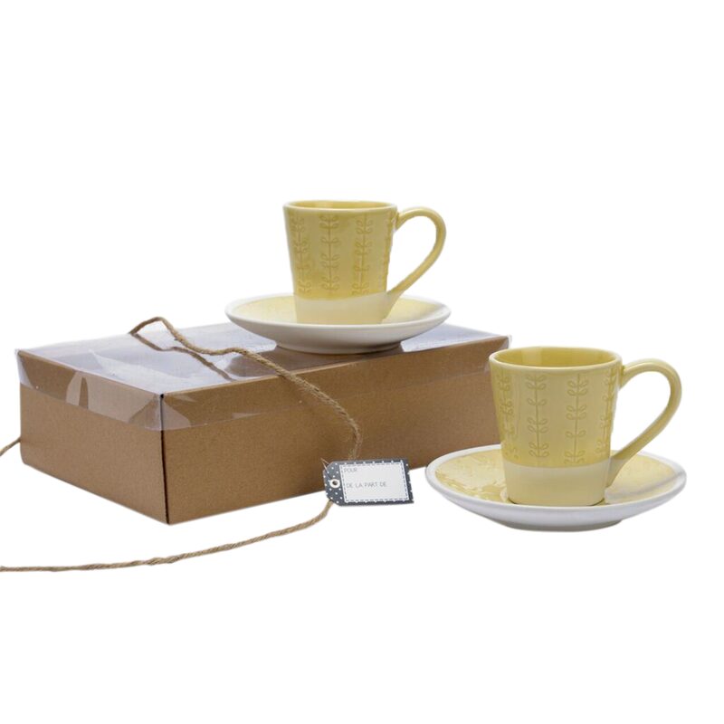 Tasse ORLA x2 coloris jaune tendre