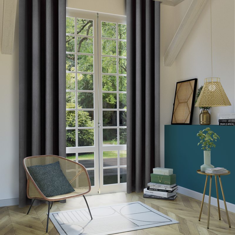 Rideau DOLCA coloris gris 140 x 240 cm