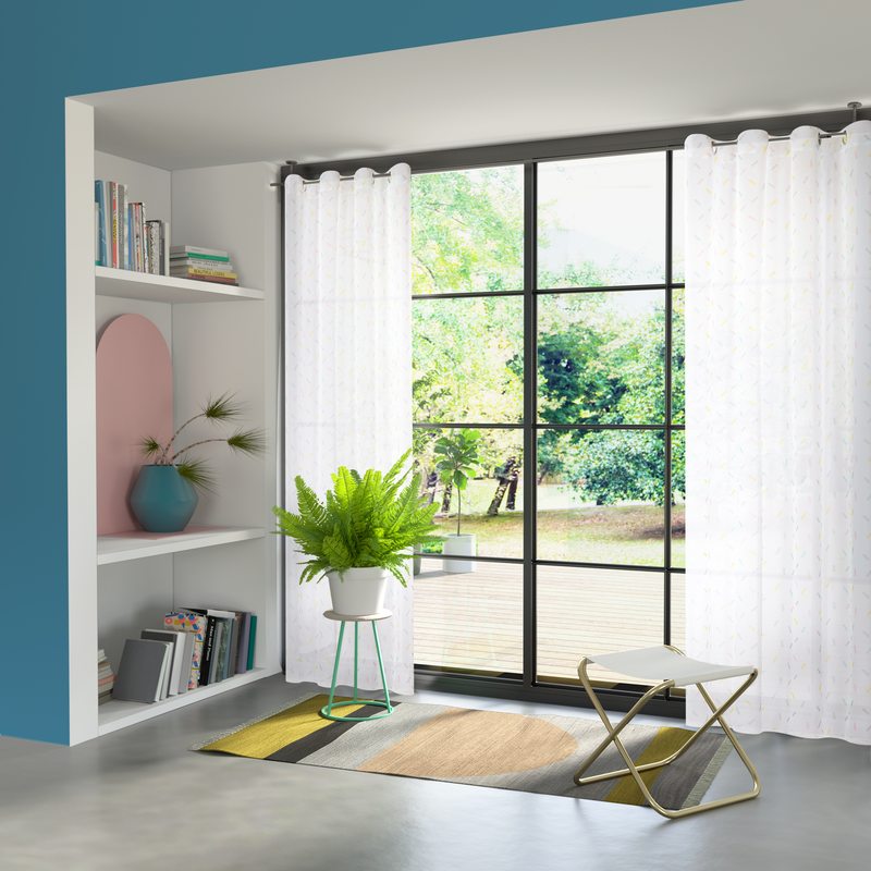 Voilage ORISSA coloris blanc 140 x 260 cm