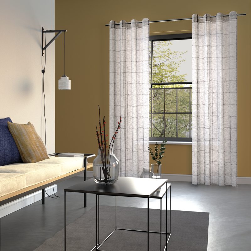 Voilage BRETT coloris gris 140 x 240 cm
