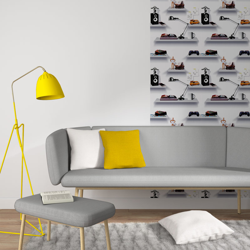 Papier peint intissé FOREVER YOUNG coloris blanc