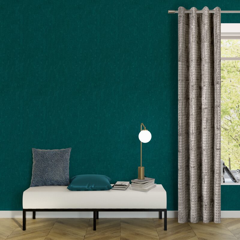 Rideau LABYRINTHE coloris beige grise 135 x 260 cm