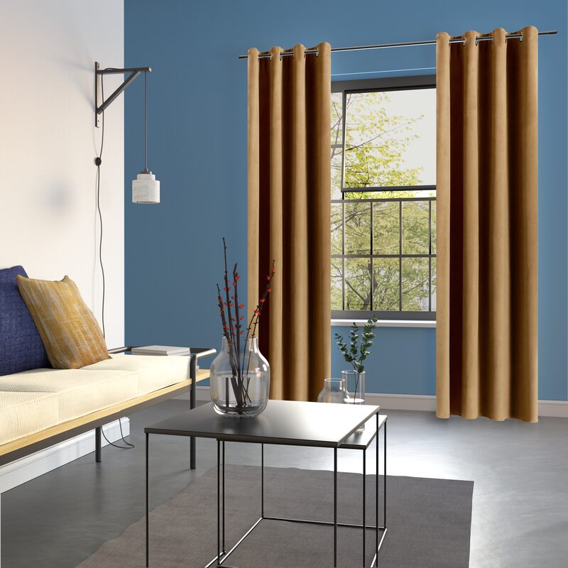 Rideau VIVIEN coloris camel 135 x 240 cm