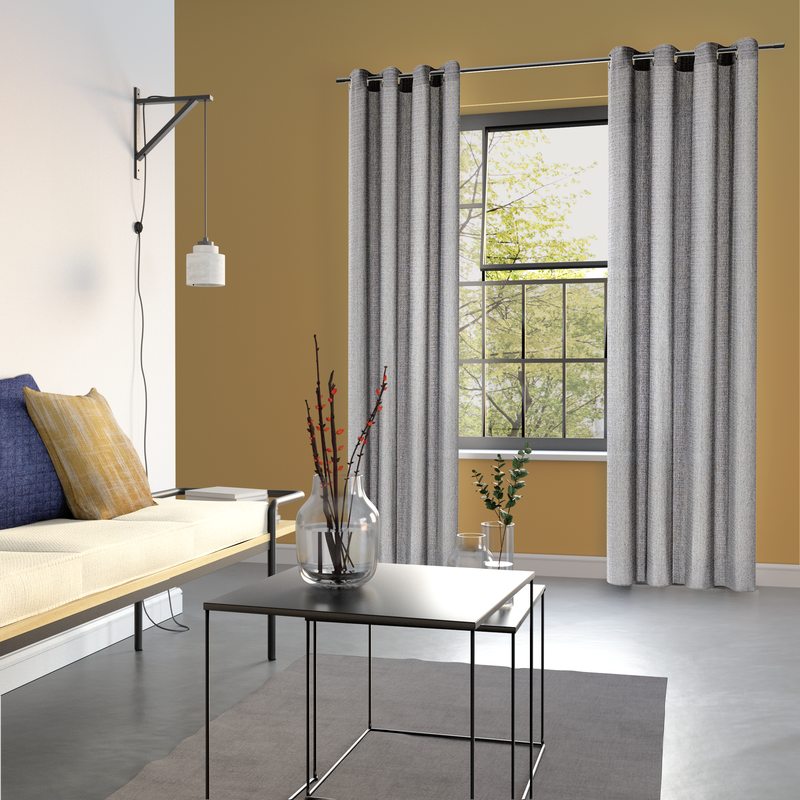 Rideau Lin SIMON coloris gris 135 x 240 cm