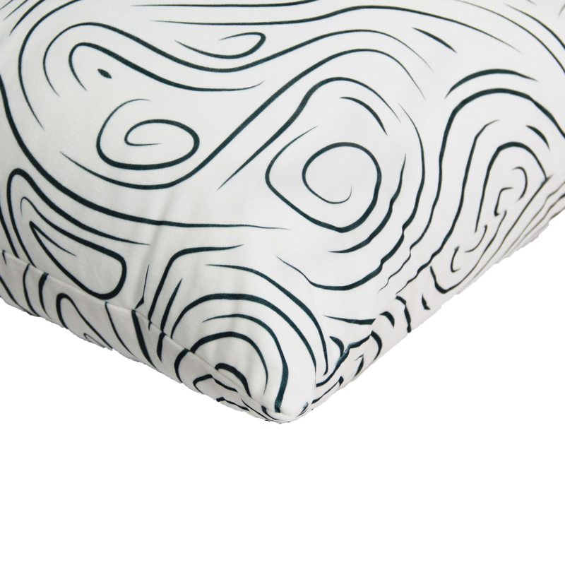 Coussin WOOD coloris blanc 45 x 45 cm