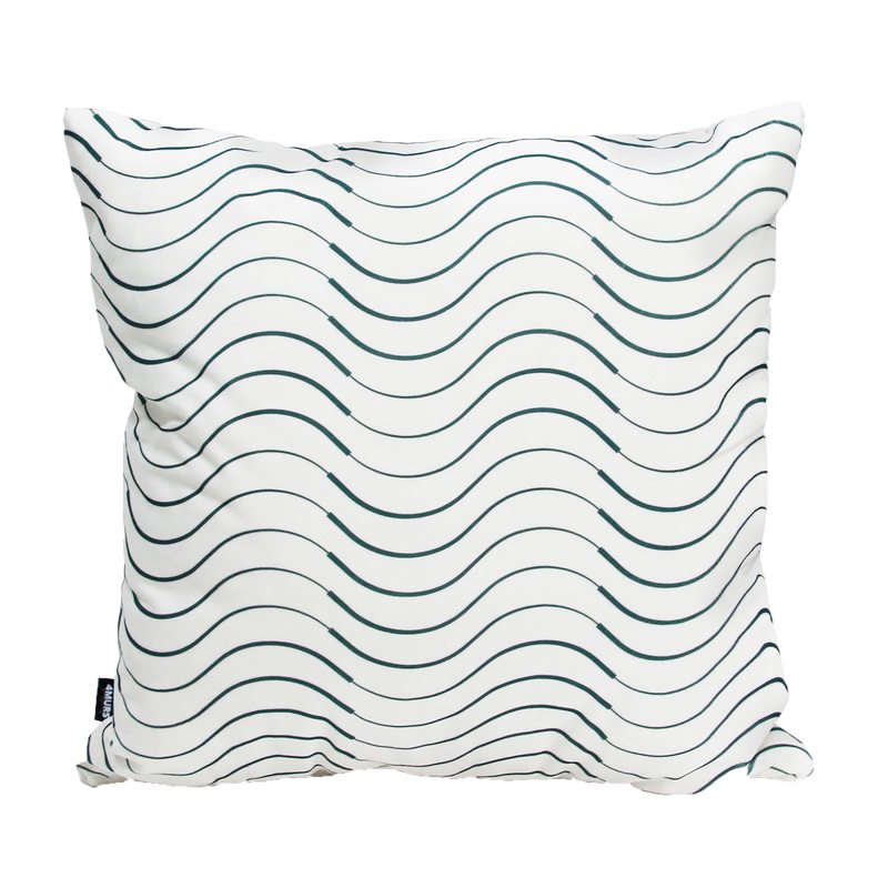 Coussin WAVES coloris blanc 45 x 45 cm