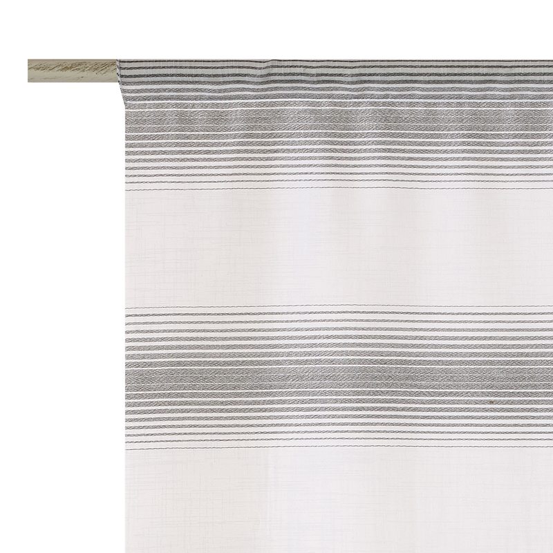 Vitrage PANORAMA coloris gris anthracite 58 x 130 cm
