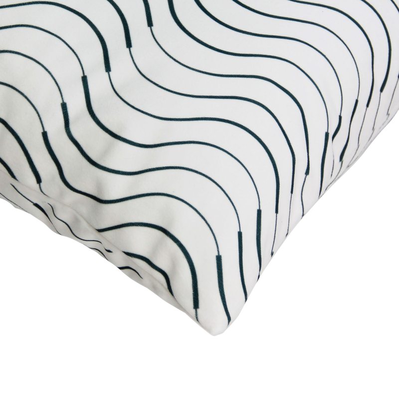 Coussin WAVES coloris blanc 45 x 45 cm