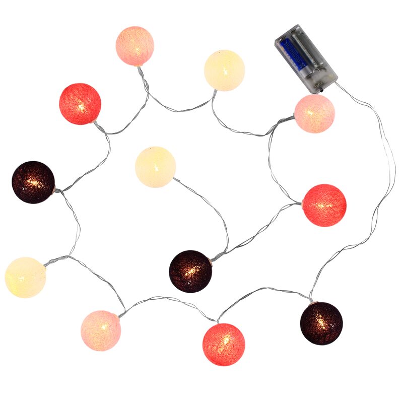 Guirlande lumineuse boule GIRLY coloris rose