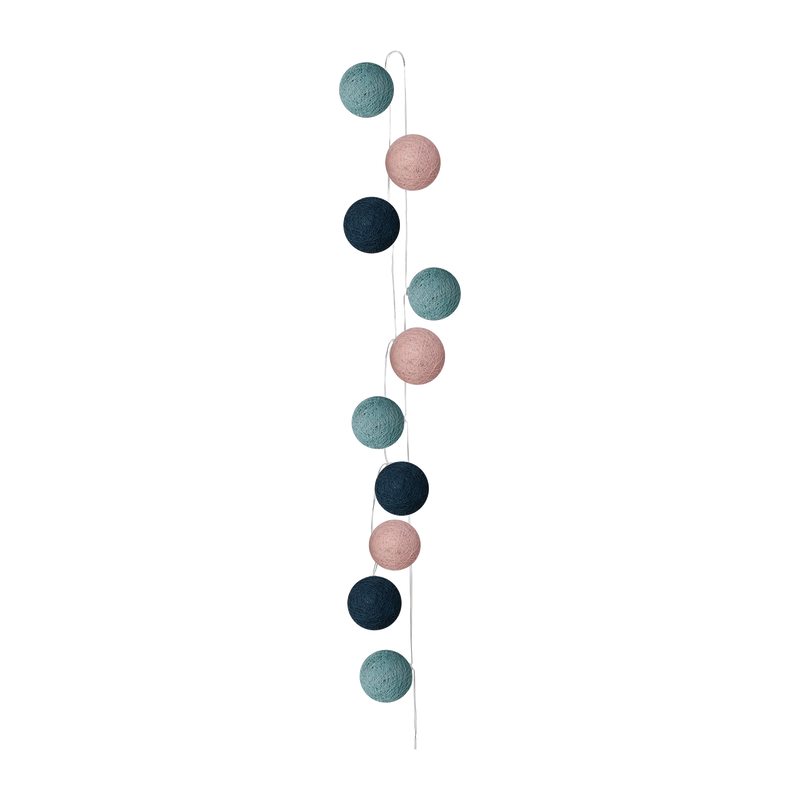Guirlande lumineuse boule KIMY coloris bleu canard