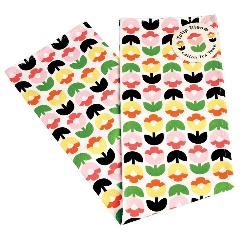 Torchon TULIPP coloris multicolore 50 x 70 cm