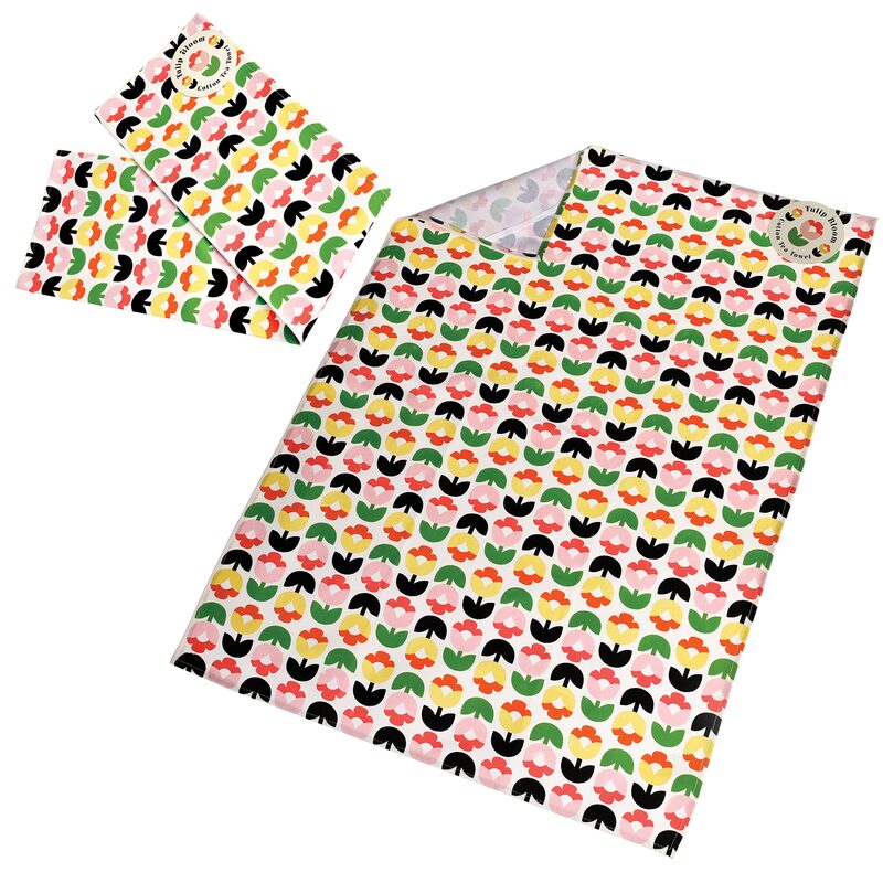 Torchon TULIPP coloris multicolore 50 x 70 cm