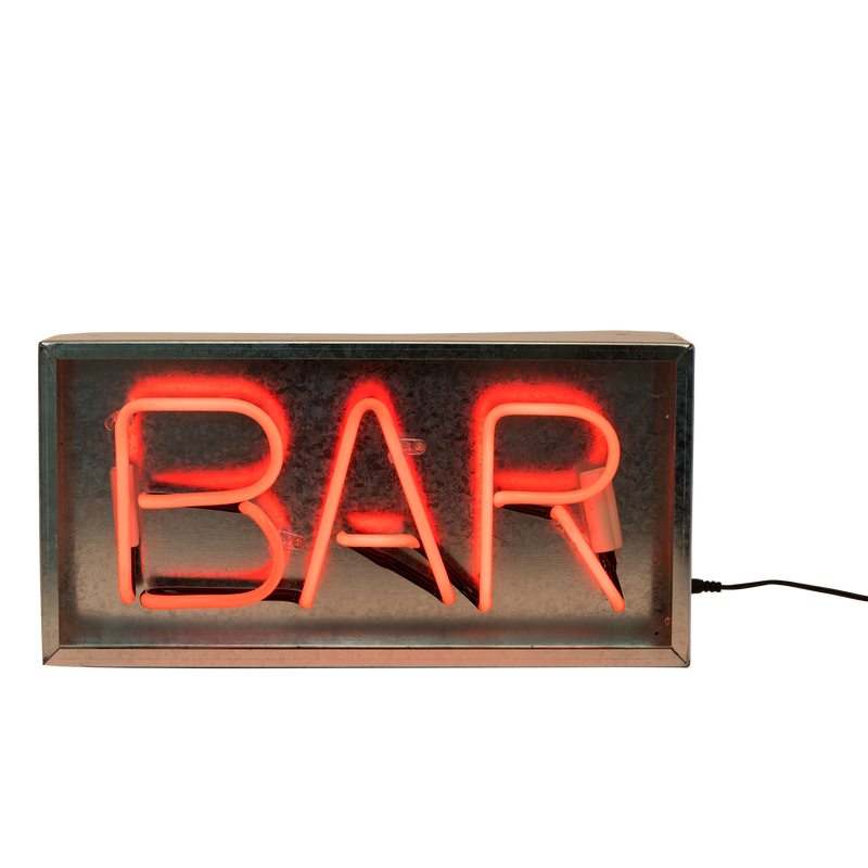 Objet lumineux NEONBAR coloris rouge 44 x 22 cm