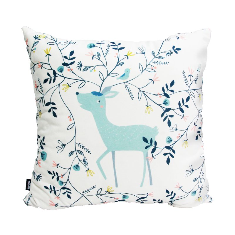 Coussin ENCHANTED FOREST coloris blanc 45 x 45 cm