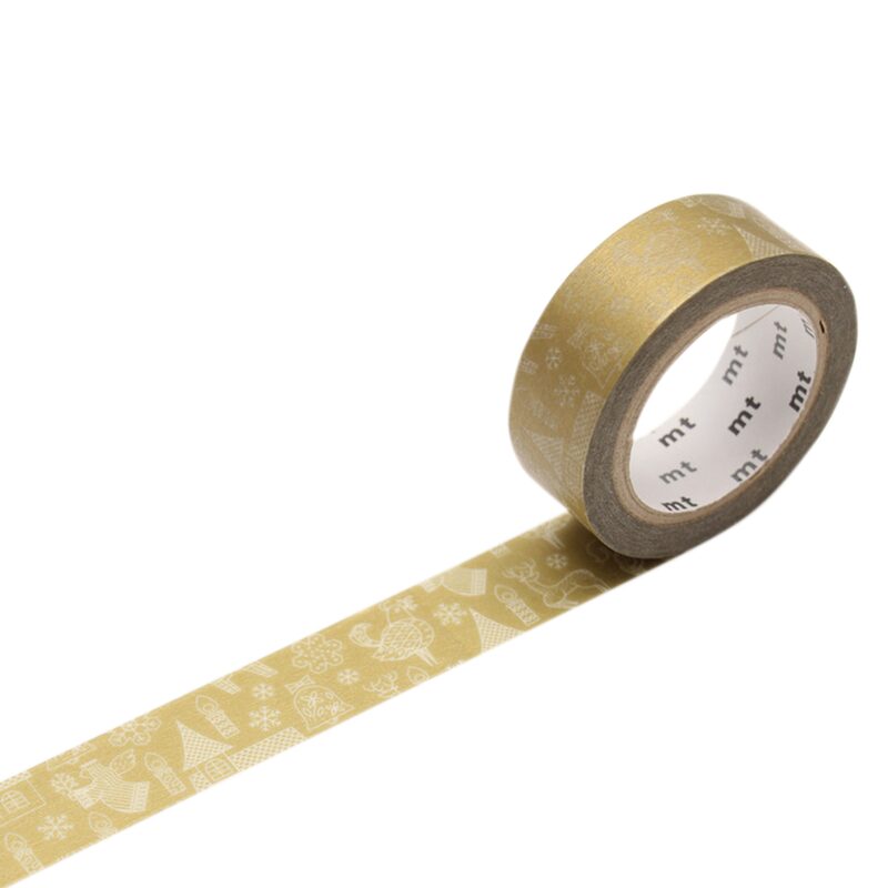 Masking tape GOLD CHRISTMAS coloris or