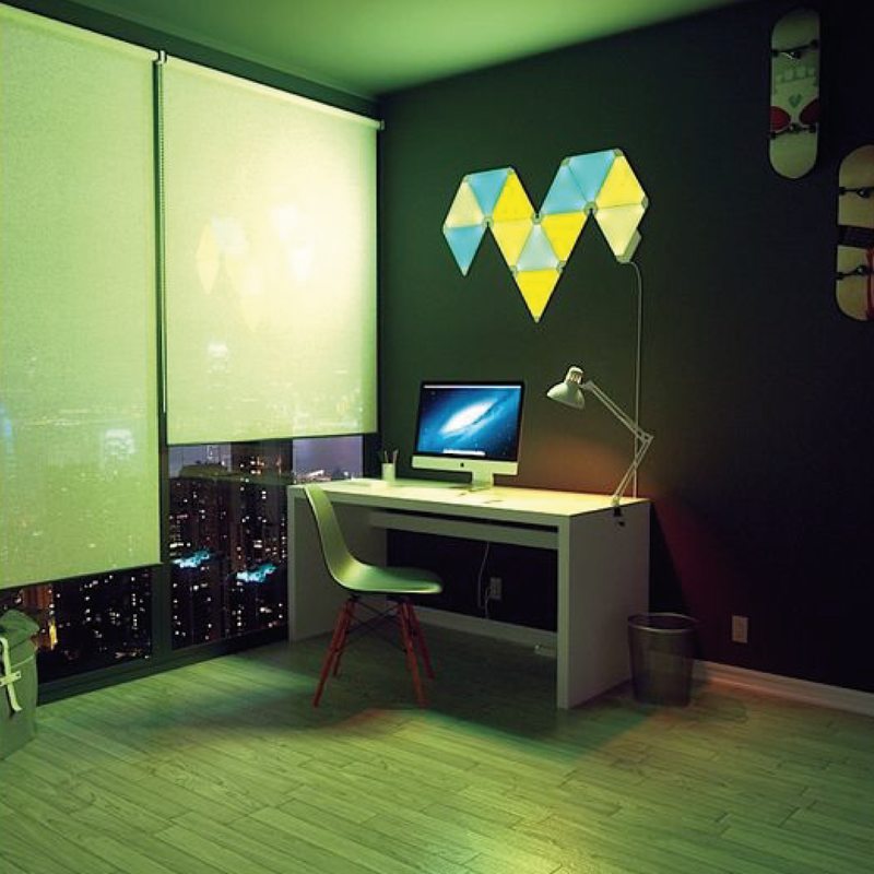 Objet mural connecté AURORA X NANOLEAF coloris blanc