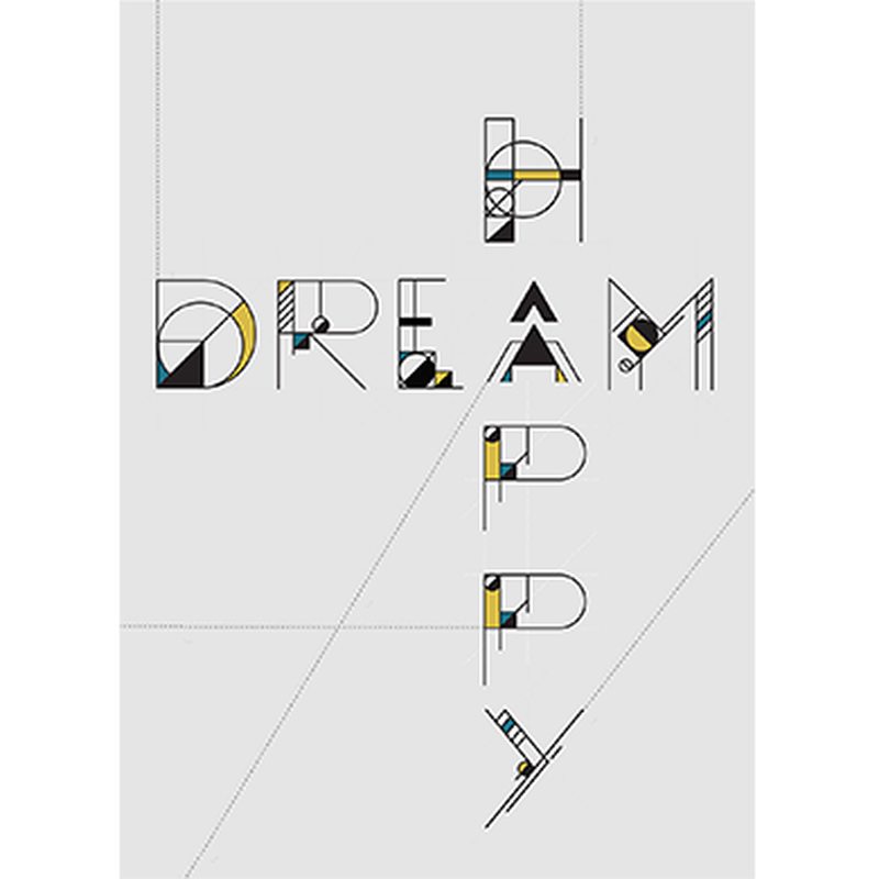 Toile imprimée DREAM HAPPY 50 x 70 cm