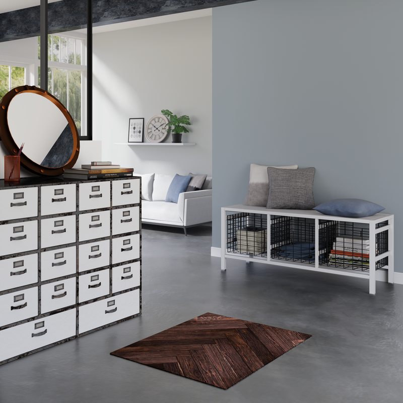 Tapis RIGEWOOD coloris brun