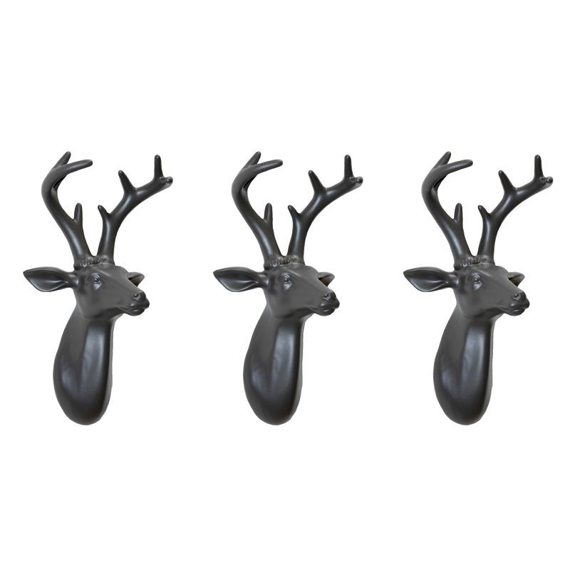 Trophée mural HADELIN coloris gris anthracite
