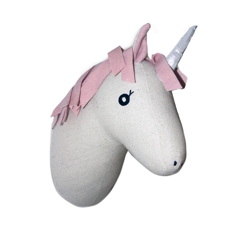 Trophée mural LICORNE coloris blanc