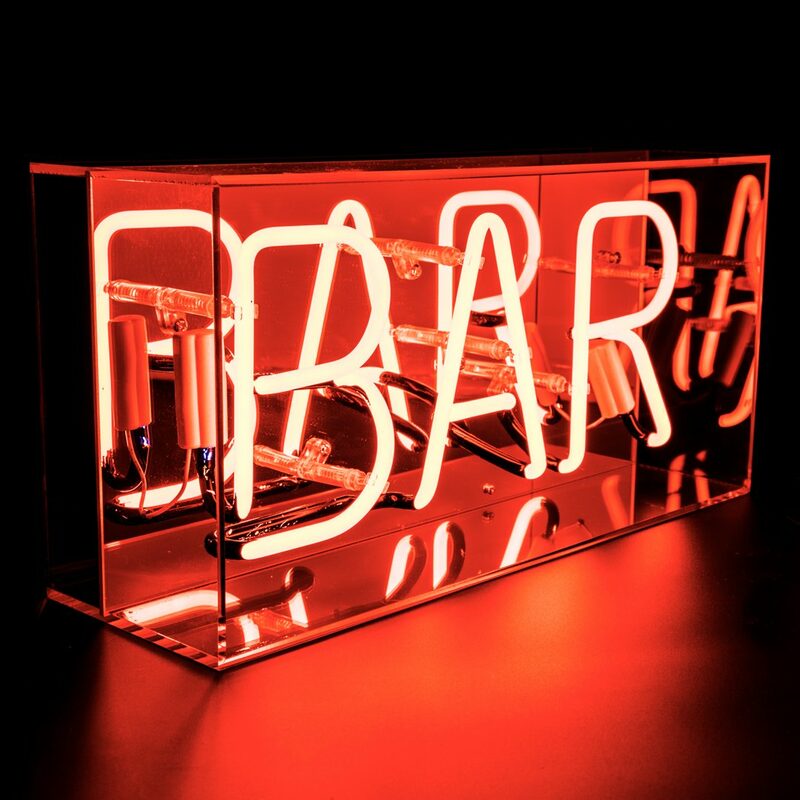 Objet lumineux NEONBAR coloris rouge 44 x 22 cm