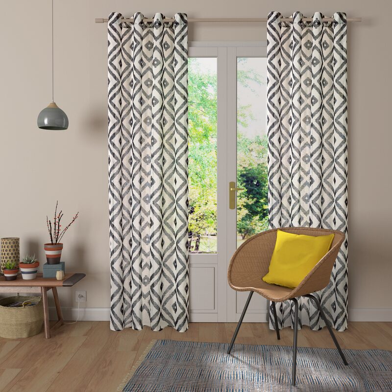 Voilage NOMAD coloris blanc 140 x 240 cm