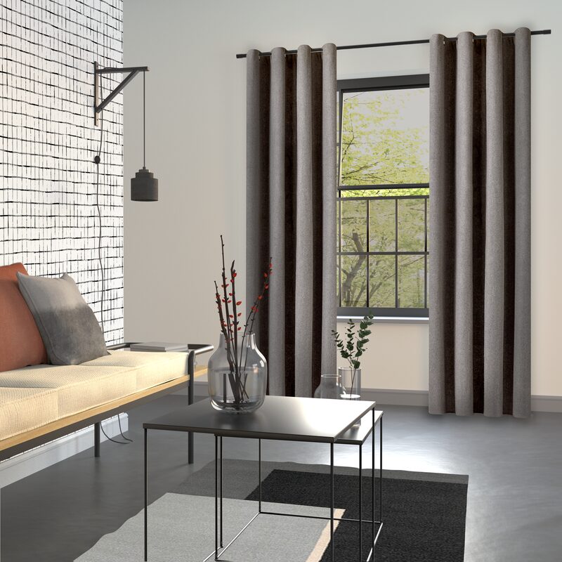 Rideau LAKA coloris gris 140 x 260 cm